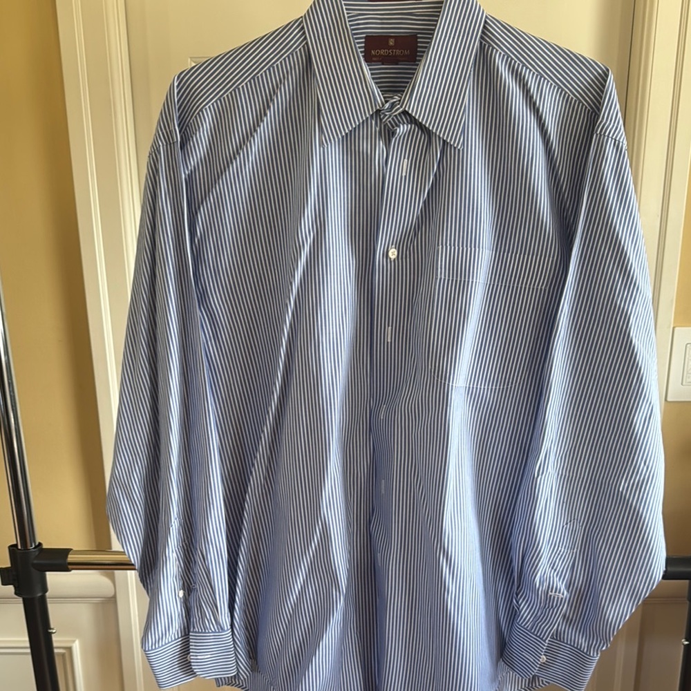 Nordstrom Blue Dress Shirt Professional Collection